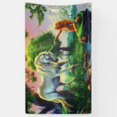 mermaid & unicorn spandoek (Verticaal)