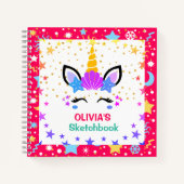 Mermaid Unicorn Speciaal Kinder Sketchbook Notitieboek (Voorkant)