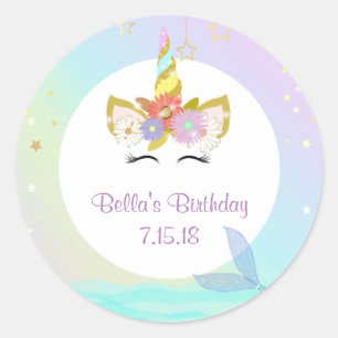 Mermaid Unicorn Stickers