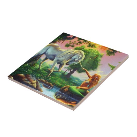 mermaid & unicorn tegeltje (Zijkant)