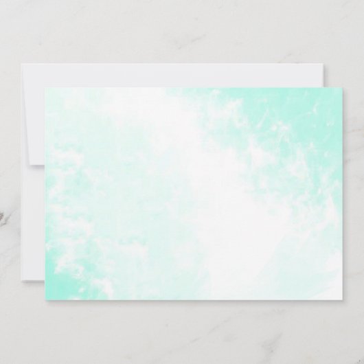 Mermaid Unicorn verjaardagsuitnodiging Magische pa Kaart (Achterkant)