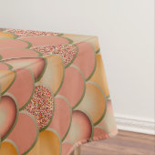 Mermaid verjaardag Bruin Oranje schalen Tablecloth Tafelkleed (Voorbeeld)