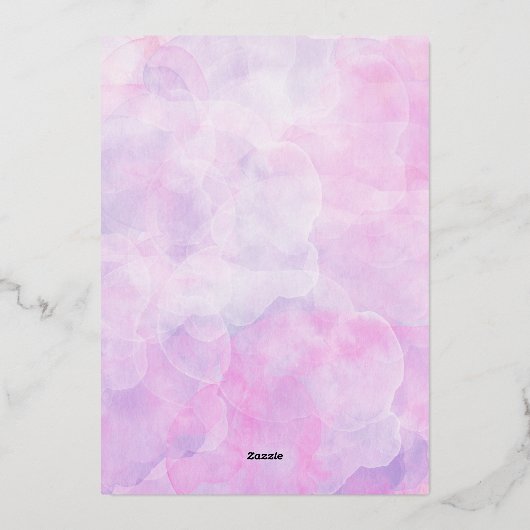 Mermaid Verjaardag Folie Uitnodiging (Achterkant)