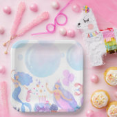 Mermaid Verjaardag Papieren Bordje (Feest)