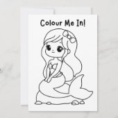 Mermaid Verjaardag Uitnodiging - Gepersonaliseerd (Achterkant)