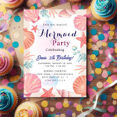 Mermaid Verjaardagsfeest Kaart