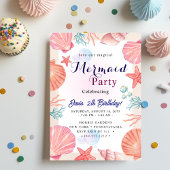 Mermaid Verjaardagsfeest Kaart