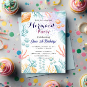 Mermaid Verjaardagsfeest Kaart