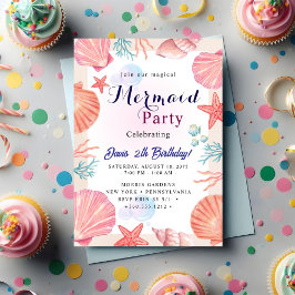 Mermaid Verjaardagsfeest Kaart