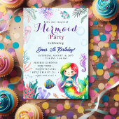 Mermaid Verjaardagsfeest Kaart
