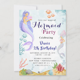 Mermaid Verjaardagsfeest Kaart