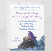 Mermaid verjaardagsfeest uitnodiging (Achterkant)
