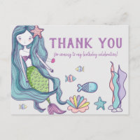Mermaid verjaardagsfeestje bedankt