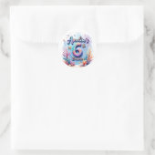 Mermaid Verjaardagsfeestje Sticker – Aangepaste Na (Tas)