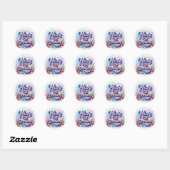 Mermaid Verjaardagsfeestje Sticker – Aangepaste Na (Vel)