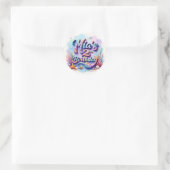 Mermaid Verjaardagsfeestje Sticker – Aangepaste Na (Tas)