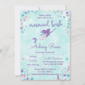 Mermaid verjaardagsfeestje uitnodigingen - Mermaid (Voorkant)
