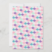 Mermaid verjaardagsfeestje uitnodigingen - Mermaid (Achterkant)