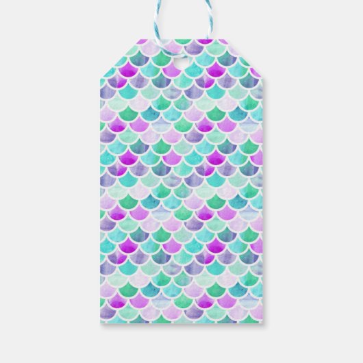 Mermaid verjaardagsgunsttag cadeaulabel (Achterkant)