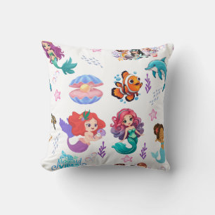 Mermaid Vibes: Onderzeese Vrienden Patroon Kussen