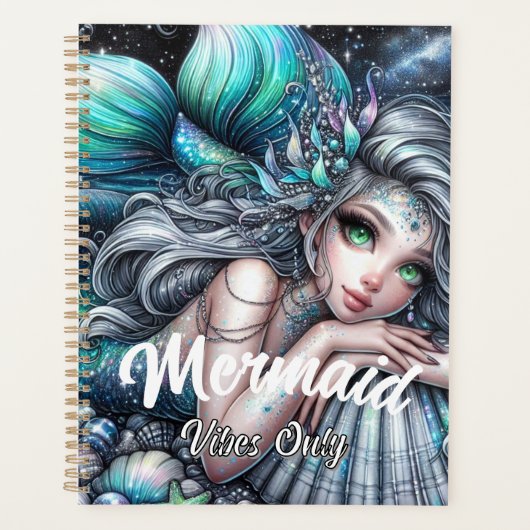 Mermaid Vibes Only Planner - Fantasy Ocean-thema (Voorkant)