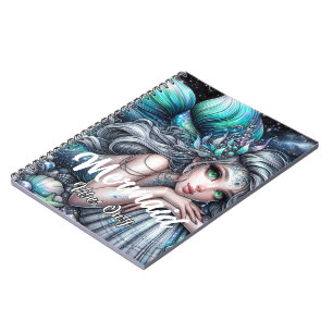 Mermaid Vibes Only Spiral Notitieboek – Fantasy Oc