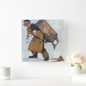 Mermaid Vierkante Klok (Huis)