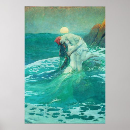 Mermaid Vintage Poster (Voorkant)