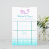 Mermaid Vrijgezellenfeest Game - Bridal Bingo (Staand voorkant)