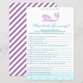 Mermaid Vrijgezellenfeest Game - Wat zei Groom? (Voorkant / Achterkant)