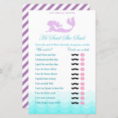 Mermaid Vrijgezellenfeest Game zei dat ze zei: (Voorkant / Achterkant)