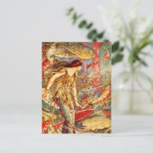 Mermaid wacht op haar kroon briefkaart (Staand voorkant)
