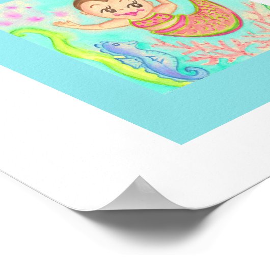 Mermaid Wall Art print (Hoek)