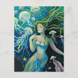 Mermaid Wall Decor Mermaids Zee Nymph Briefkaart
