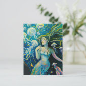  Mermaid Wall Decor Mermaids Zee Nymph Briefkaart (Staand voorkant)