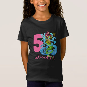 Mermaid Warrior 5e verjaardag T-Shirt