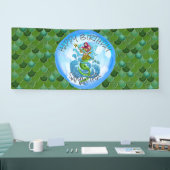 Mermaid Warrior Green Scales Banner (Beurs)