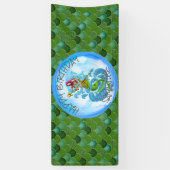 Mermaid Warrior Green Scales Banner (Verticaal)
