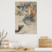 Mermaid Warwick Goble (1862-1943) Poster (Keuken)