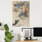Mermaid Warwick Goble (1862-1943) Poster (Thuiskantoor)