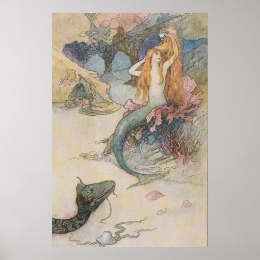 Mermaid Warwick Goble (1862-1943) Poster (Voorkant)