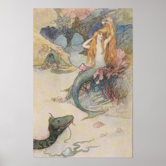 Mermaid Warwick Goble (Engels, klein) Poster (Voorkant)
