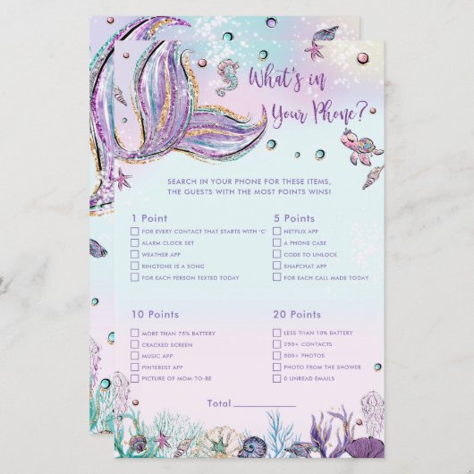 Mermaid Wat in Uw Activiteit van de Shower van het (Voorkant / Achterkant)