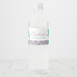 Mermaid Water Bottle Labels, Onder het zee partij Waterfles Etiket