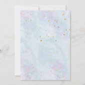 Mermaid Watercolor Birthday Party Any Age Invite Kaart (Achterkant)