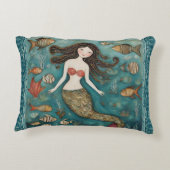 Mermaid Waterverf Accent Kussen (Achterkant)