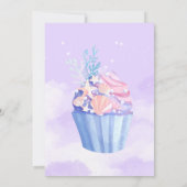 Mermaid Waterverf Birthday Party Kaart (Achterkant)