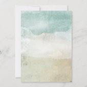 Mermaid Waterverf Birthday Party Kaart (Achterkant)