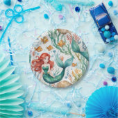 Mermaid Waterverf Birthday Party Papieren Bordje (Feest)