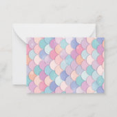 Mermaid waterverf Birthday Uitnodiging (Achterkant)